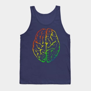 Rainbow Colorful Brain Tank Top